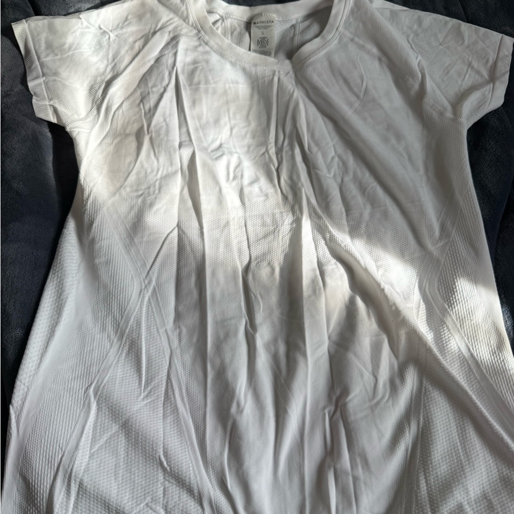 Athleta Classic White Running Tee